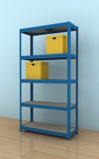 Regál Futur 2100x900x450/5, modrá, 350 kg/pol.