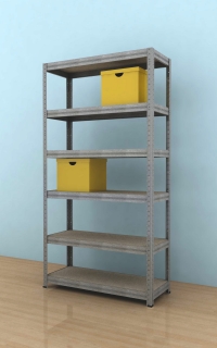 Regál Futur 2100x900x350/6, pozink, 250kg/pol.